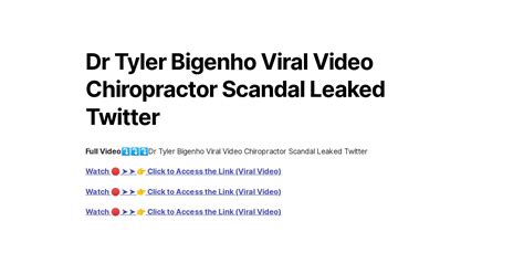 Dr. Tyler Bigenho Addresses Sex Scandal, Claims Hes a Victim。